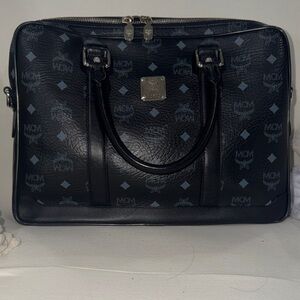 MCM Visetos Black Messenger Bag